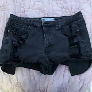 RSQ Black distressed denim shorts Sz 13